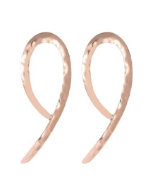Fashion Rose Gold Alloy Geometric Stud Earrings