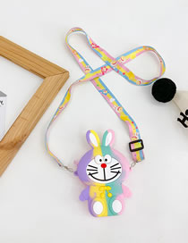 Fashion Rabbit Purple Color Silicone Cartoon Messenger Bag
