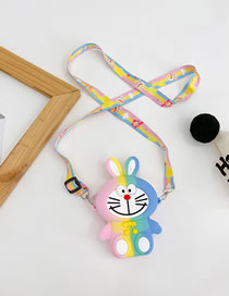 Fashion Rabbit Color Powder Silicone Cartoon Messenger Bag