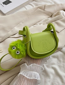 Fashion Green Pu Leather Embossed Crossbody Bag