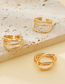 Fashion Gold Metal Line Ring Set