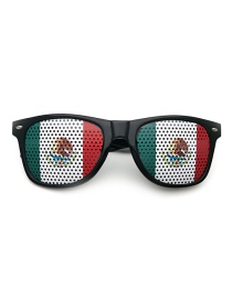 Fashion Mexico Pc Flag Square Large Frame Eyelet Sunglasses