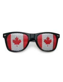 Fashion Canada Pc Flag Square Large Frame Eyelet Sunglasses