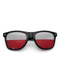 Fashion Poland Pc Flag Square Large Frame Eyelet Sunglasses
