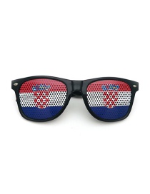 Fashion Croatia Pc Flag Square Large Frame Eyelet Sunglasses