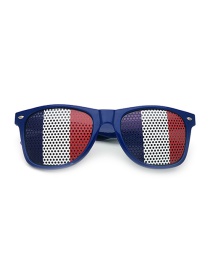 Fashion France Pc Square Large Frame Flag Sunglasses