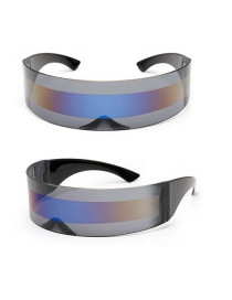 Fashion Black Blue Film Pc All-in-one Sunglasses