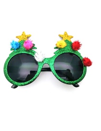 Fashion Green Christmas Tree Pc Christmas Sunglasses