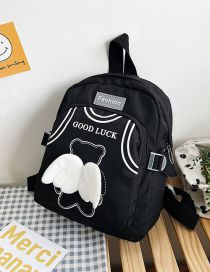 Fashion Black Nylon Cartoon Large Capacity Backpack