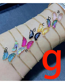 Fashion G Pure Copper Rhinestone Butterfly Bracelet