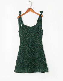 Fashion Green Printed Slip Dress