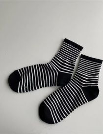 Fashion Black Pinstripe Socks