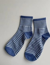 Fashion Blue Pinstripe Socks