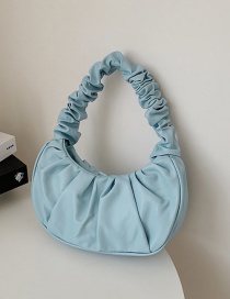 Fashion Blue Cloud Pleated Tote Bag