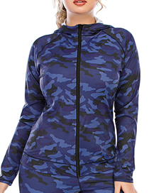 Fashion 12094 [coat] Nylon Camouflage Zipper Jacket