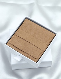 Fashion Brown /8*8cm (batch Of 10) 8cm Suede Microfiber Flip Laminated Jewelry Bag