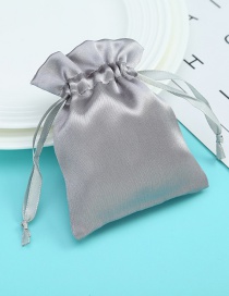 Fashion Grey Satin Flannel Bag 8*10cm Imitation Satin Drawstring Jewelry Bag