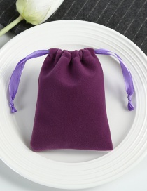 Fashion Purple (2 Batches) 5*7cm Flannel Drawstring Jewelry Bag
