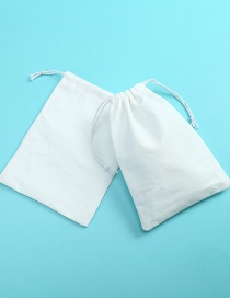 Fashion White Cotton White Rope 8*10 Cotton Drawstring Drawstring Jewelry Bag