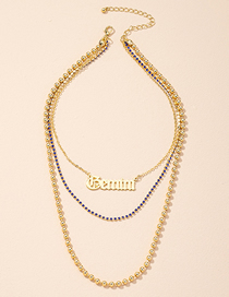 Fashion 4# Alloy Letter Multilayer Necklace