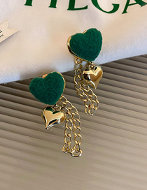 Fashion 3#love Alloy Geometric Love Chain Earrings