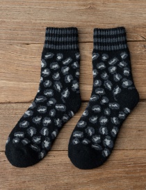 Fashion Black Leopard Print Thick Socks