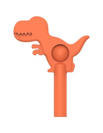 Fashion Dinosaur-orange Silicone Press Extension Pen Cap Cover