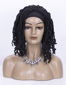 Fashion Photo Color Ice Silk Hair Band Dirty Braid Wig Headgear