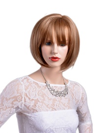 Fashion 0016-a1 Short Hair Chemical Fiber High Temperature Silk Wig