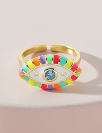Fashion 2# Copper Dripping Eye Ring