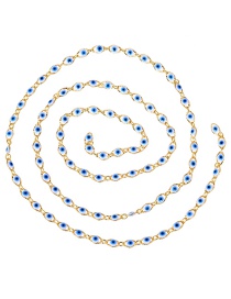 Fashion White Copper Dripping Eye Chain Accessories (100cm)