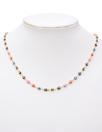 Fashion Color-2 Copper Dripping Eyes Necklace (52cm)