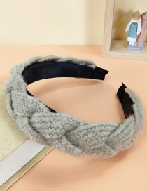 Fashion Beige Wool Braided Broad Brim Headband