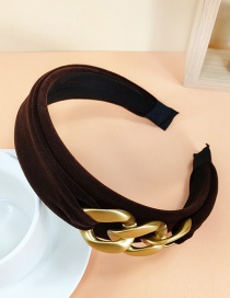 Fashion Dark Brown Flocking Chain Headband