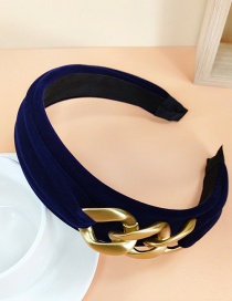Fashion Navy Flocking Chain Headband