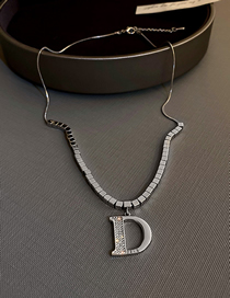 Fashion Silver Color Real Gold Electroplated Zirconium Letter Box Necklace
