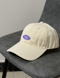 Fashion Beige Soft Top Baseball Cap With Curved Brim And Letter Logo