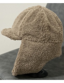 Fashion Khaki Lamb Wool Ear Protection Lei Feng Hat