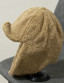 Fashion Camel Lamb Wool Ear Protection Lei Feng Hat