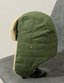 Fashion Green Cotton Lamb Hair Lei Feng Hat