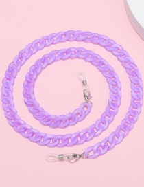 Fashion Purple Acrylic Geometric Chain Halterneck Glasses Chain