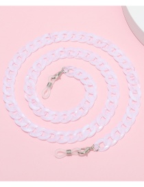 Fashion White Acrylic Geometric Chain Halterneck Glasses Chain