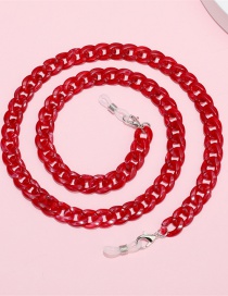 Fashion Red Acrylic Geometric Chain Halterneck Glasses Chain