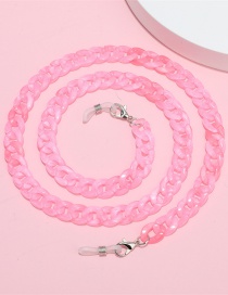 Fashion Pink Acrylic Geometric Chain Halterneck Glasses Chain