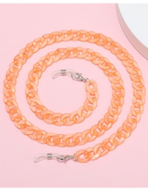 Fashion Orange-3 Acrylic Geometric Chain Halterneck Glasses Chain