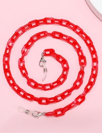 Fashion Red-3 Colorful Acrylic Chain Halter Neck Glasses Chain