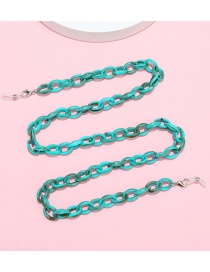 Fashion Blue Small Oval Glasses Chain Acrylic Color Chain Glasses Chain