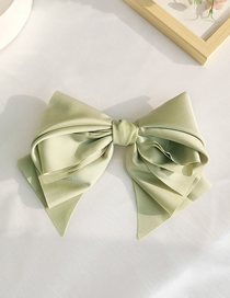 Fashion Mint Green Satin Fabric Bow Hairpin