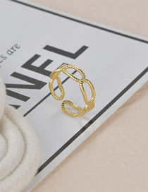 Fashion Gold Color Stainless Steel Hollow Ring Ring