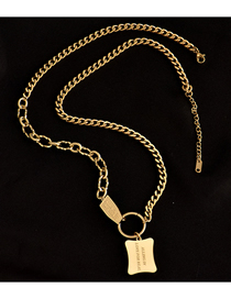 Fashion Gold Color Titanium Steel Letter Necklace